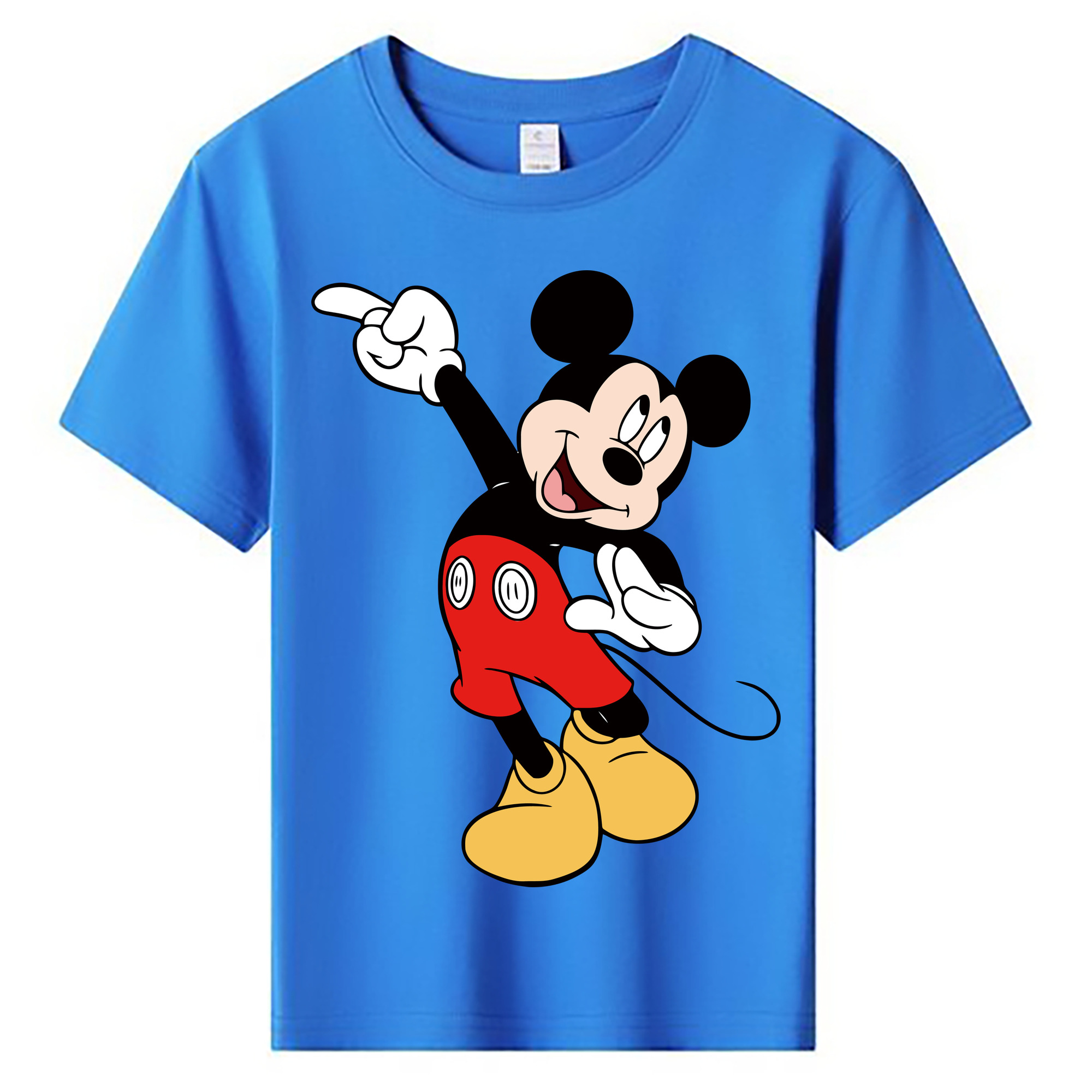 ミッキーマウス Mickey Mouse 綿100％キッズTシャツ（フロントプリント）